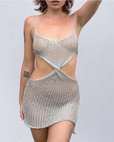 Mallium – Minikleid aus Strick mit Twist-Ausschnitt